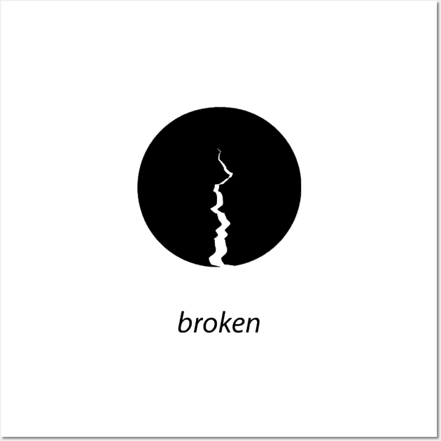 black&white broken design Wall Art by MFAorg